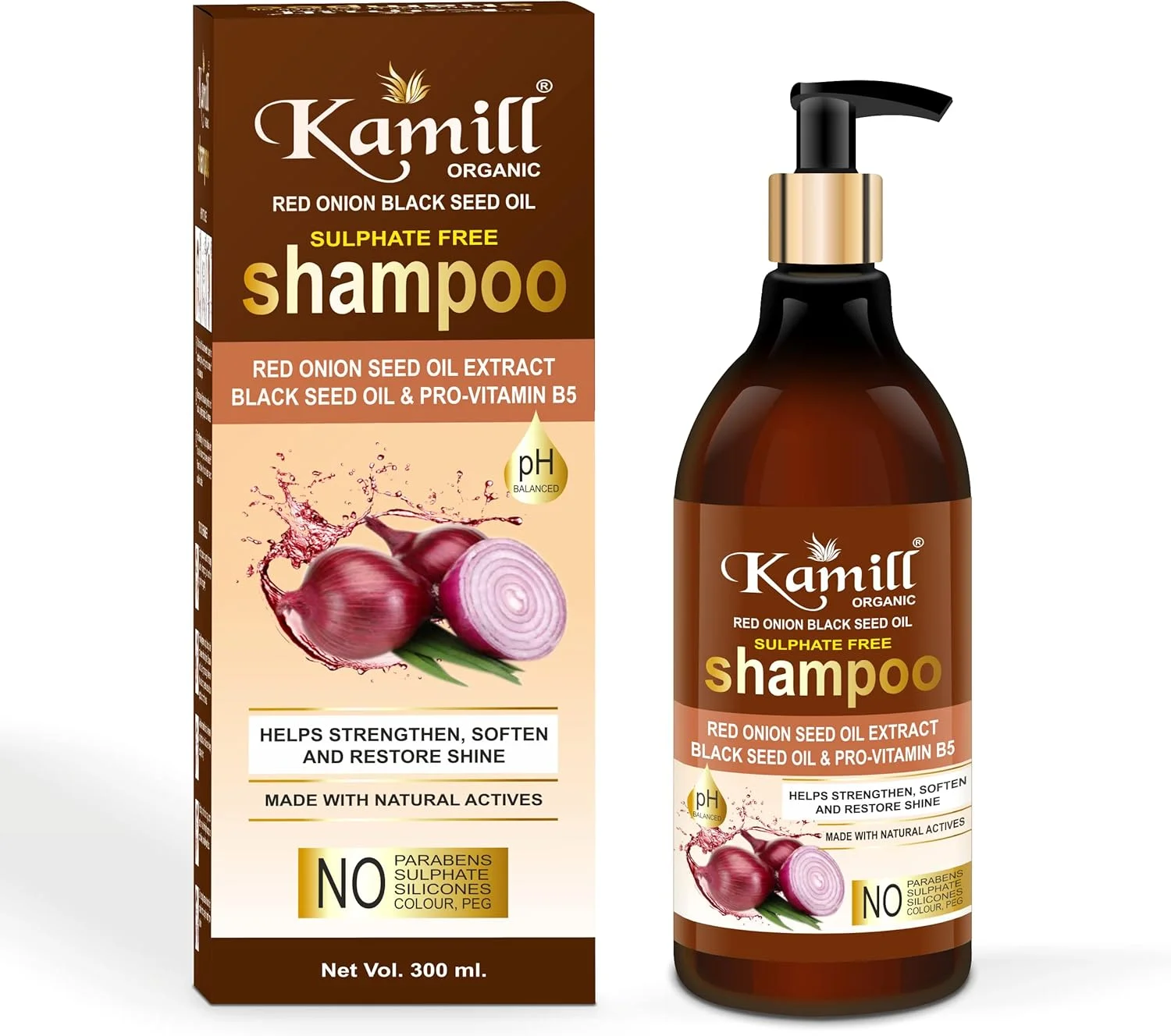 مجموعه مراقبت از مو پیاز قرمز Kamill برای کنترل ریزش مو - روغن مو پیاز 200 میلی لیتر + شامپو 300 میلی لیتر