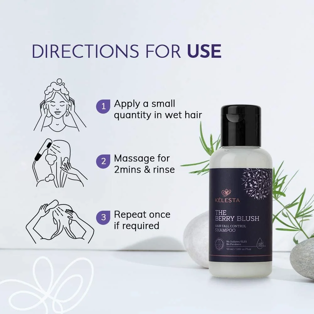 شامپو بری بلاش کلستا - کنترل ریزش مو و تغذیه کننده پوست سر - نرم کننده، براق کننده، حجم دهنده و سلامت پوست سر - ملایم - بدون رنگ - بدون پارابن - بدون سولفات - 50 میلی لیتر