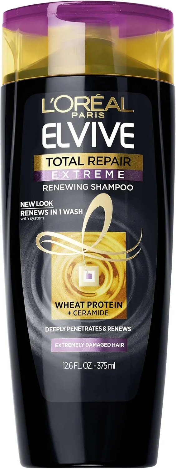 شامپو ترمیم کننده کامل موهای آسیب دیده لورال پاریس، مخصوص موهای به شدت آسیب دیده، 375 میلی لیتر