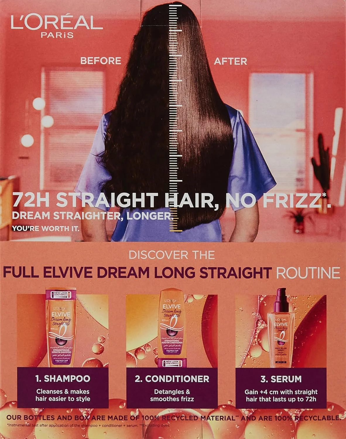 شامپو لورآل پاریس Elvive Dream Long Straight برای موهای وز، 400 میلی لیتر، بسته دوتایی شامپو لورآل پاریس Elvive Dream Long Straight برای موهای وز، 400 میلی لیتر، بسته دوتایی