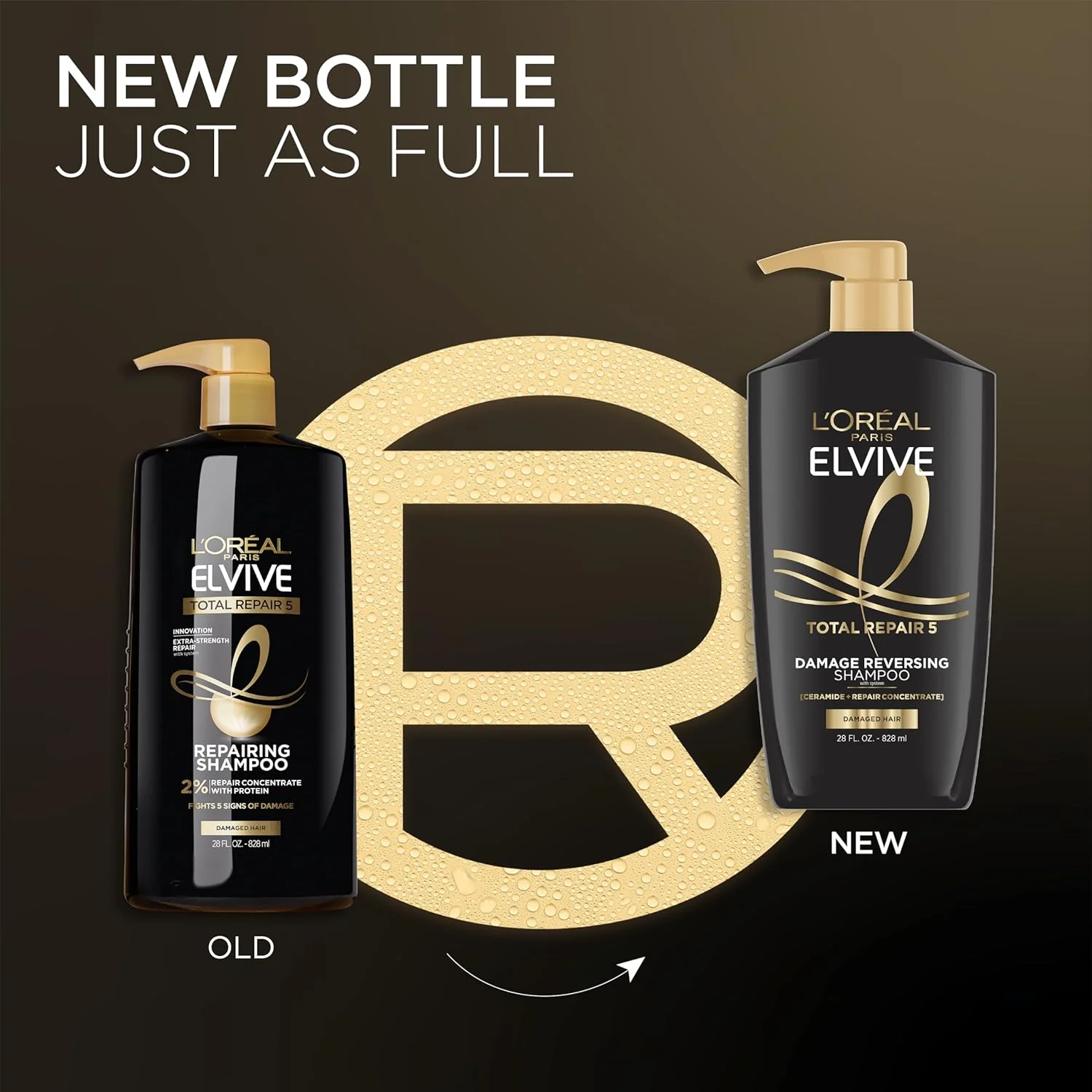 شامپو ترمیم کننده موهای آسیب دیده لورآل پاریس Elvive Total Repair 5 حاوی پروتئین و سرامید برای موهای قوی، ابریشمی، براق، سالم و احیا شده، 828 میلی لیتر شامپو ترمیم کننده موهای آسیب دیده لورآل پاریس Elvive Total Repair 5 حاوی پروتئین و سرامید برای موهای قوی، ابریشمی، براق، سالم و احیا شده، 828 میلی لیتر