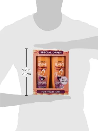 شامپو لورآل پاریس Elvive Dream Long Straight برای موهای وز، 400 میلی لیتر، بسته دوتایی شامپو لورآل پاریس Elvive Dream Long Straight برای موهای وز، 400 میلی لیتر، بسته دوتایی