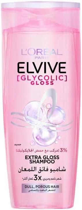 شامپو براق کننده گلیکولیک لورآل پاریس Elvive، کمپلکس براق کننده 3% با [اسید گلیکولیک]، 200 میلی لیتر