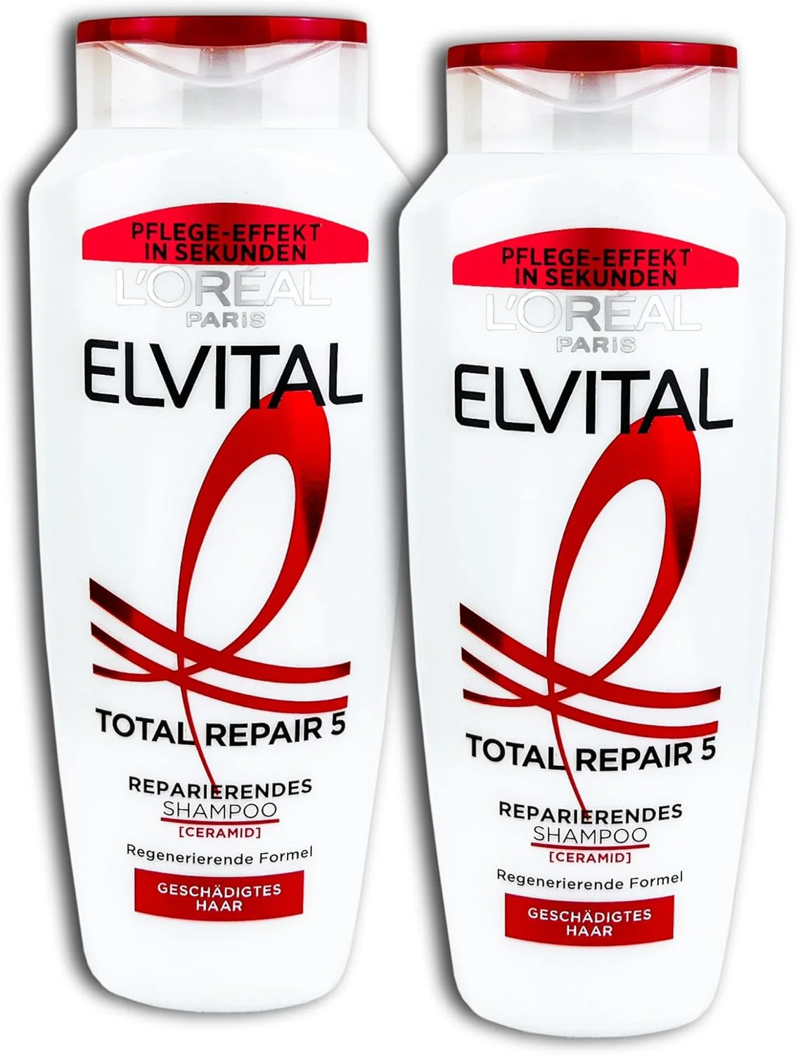 شامپو ترمیم کننده مو لورآل پاریس Elvital Total Repair 5، بسته 2 عددی، 300 میلی لیتر
