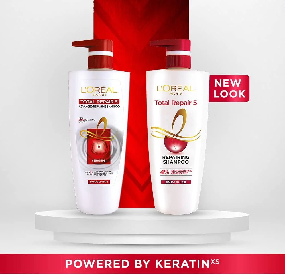 شامپو ترمیم کننده مو لورآل پاریس توتال ریپیر 5، 640 میلی لیتر (با 10% بیشتر) شامپو ترمیم کننده مو لورآل پاریس توتال ریپیر 5، 640 میلی لیتر (با 10% بیشتر)