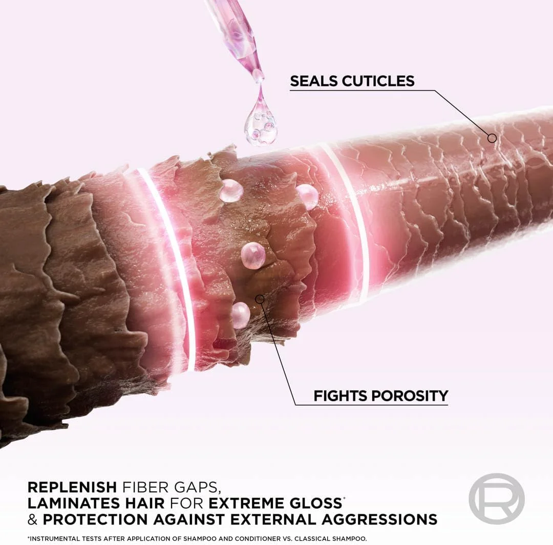 شامپو براق کننده گلیکولیک لورآل پاریس Elvive، کمپلکس براق کننده 3% حاوی [اسید گلیکولیک]، 400 میلی لیتر