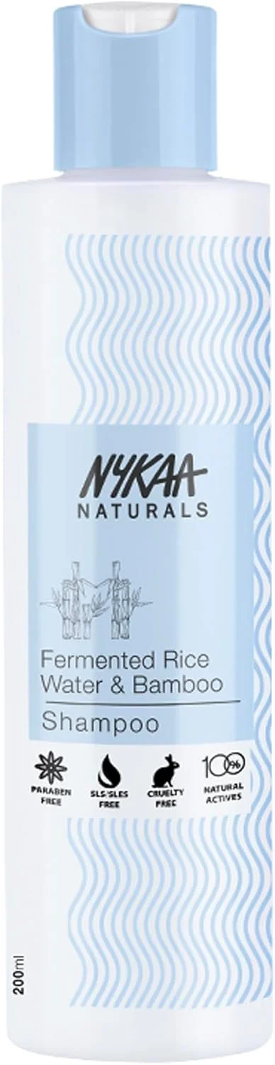 شامپو نایکا نچرالز - بدون پارابن، 100% مواد فعال طبیعی، مناسب آقایان و بانوان، برای انواع مو - 200 میلی لیتر (شامپو آب برنج تخمیر شده و بامبو، 200 میلی لیتر)