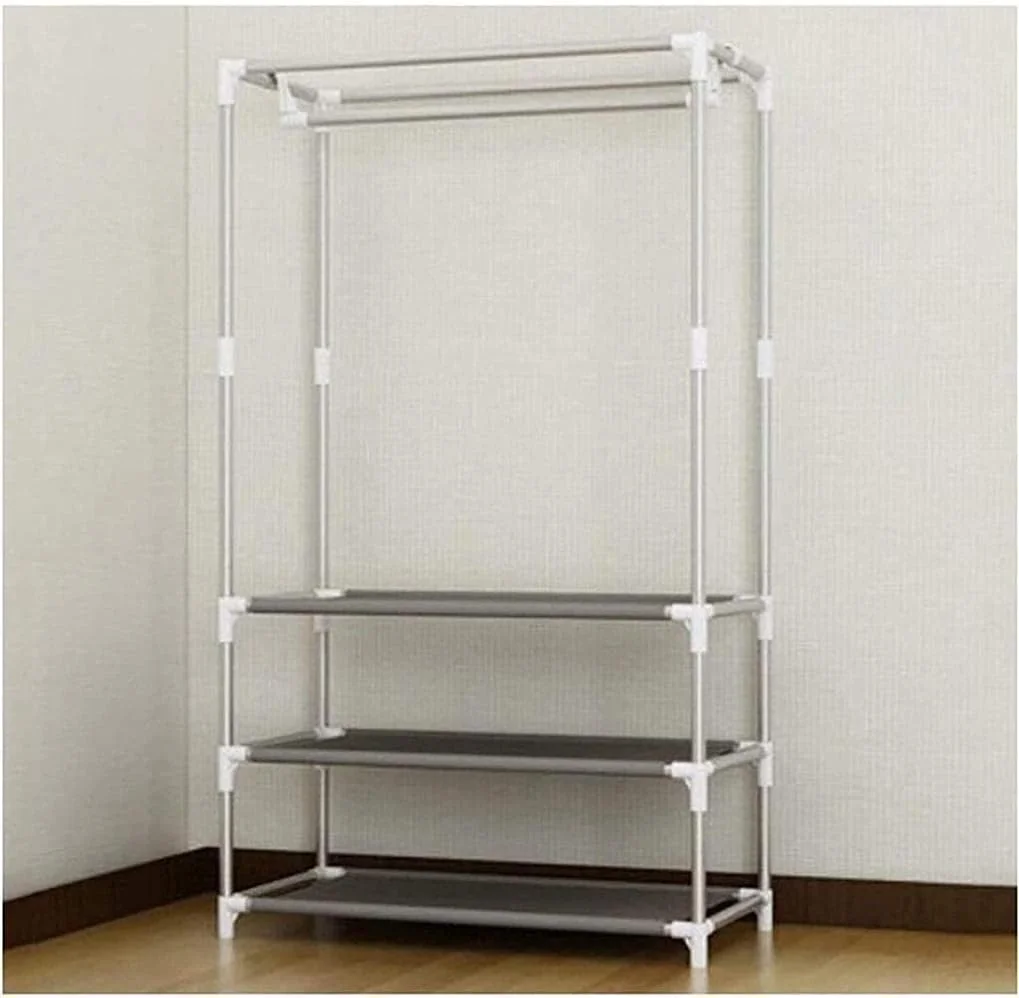 کمد لباس پارچه ای قابل حمل با کشو، کمد لباس تاشو قابل حمل، کمد لباس 168X88X45 سانتی متر، رگال لباس قابل حمل