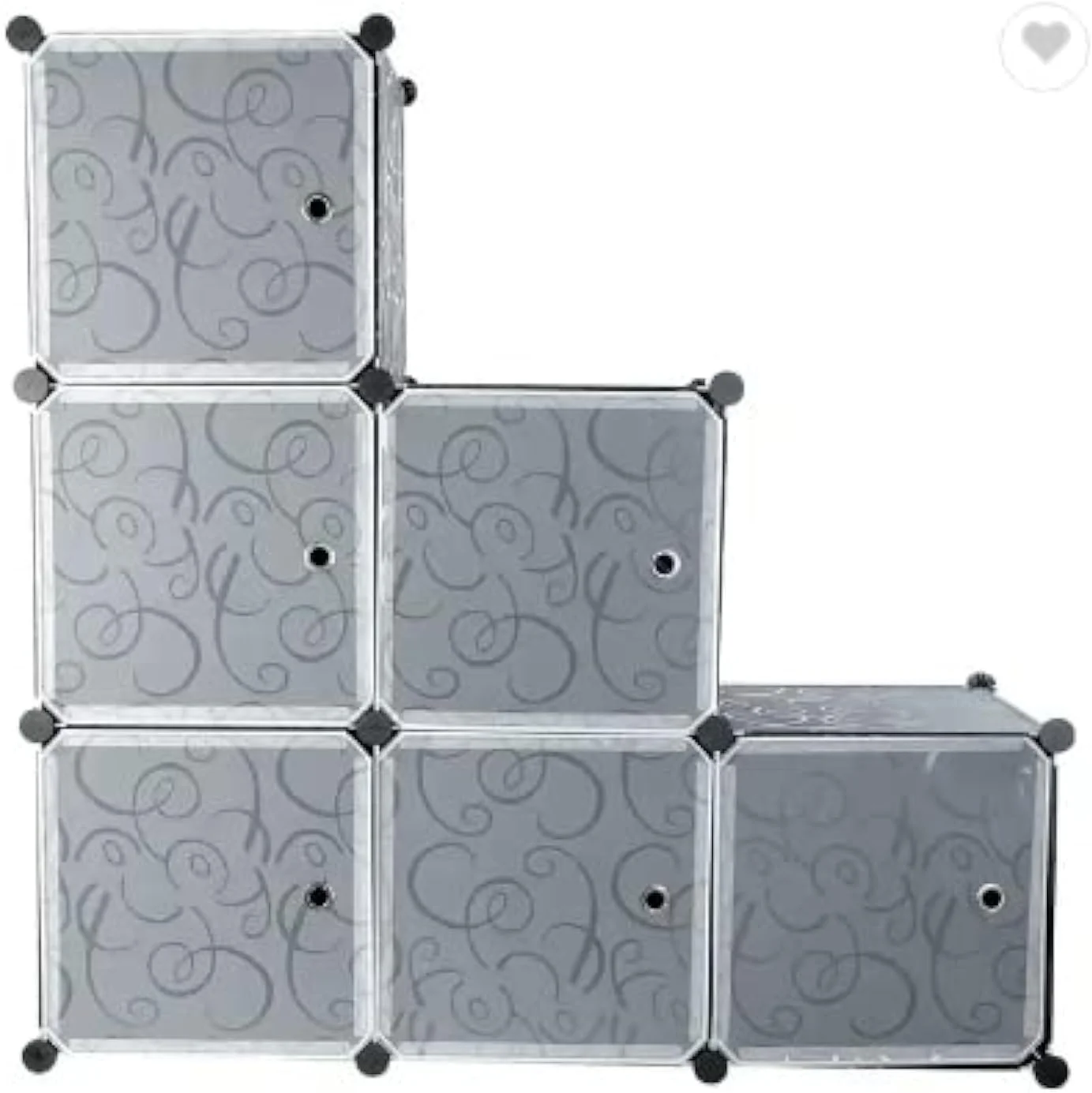 کمد پلاستیکی برای اتاق خواب، کمد لباس مکعبی PP (طرح آسمان)