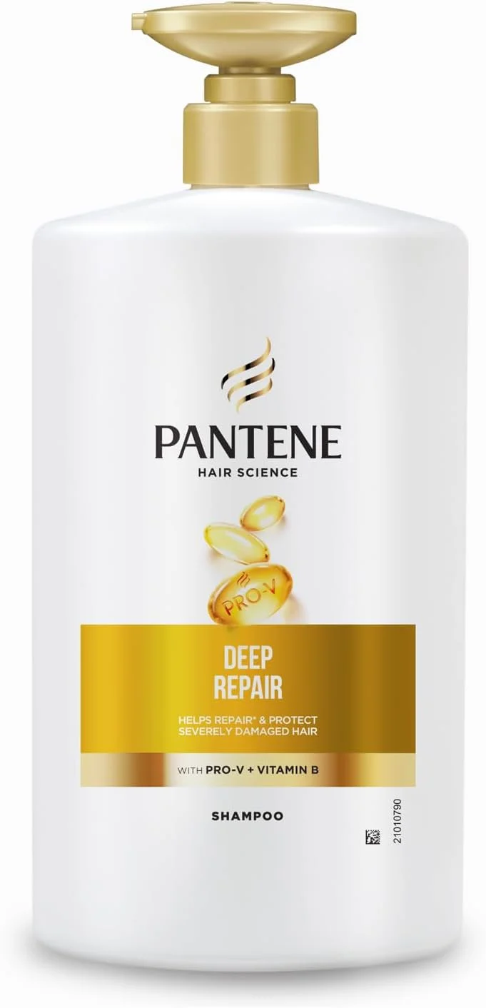 شامپو ترمیم کننده عمقی مو پنتن Hair Science حجم 1 لیتر با پرو ویتامین ها و ویتامین B برای ترمیم و محافظت از موهای به شدت آسیب دیده، مناسب برای انواع مو، شامپو برای زنان و مردان، شامپو برای موهای آسیب دیده