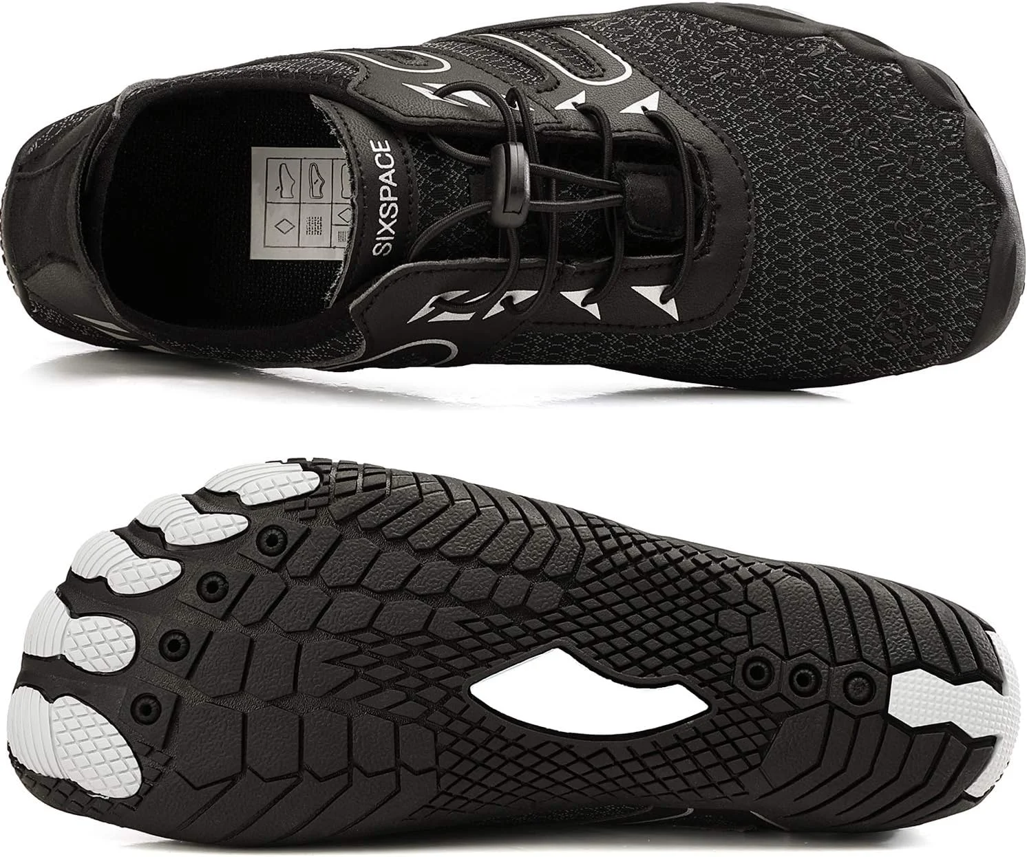 کفش های حمام Sixspace، کفش های آبی، کفش های ساحلی، کفش های شنای زود خشک شونده، کفش های آبی تنفسی، کفش های موج سواری برای مردان و زنان، سایز 34-47