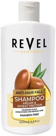 شامپو ضد ریزش مو رول حاوی روغن آرگان و پروتئین گندم 500 میلی لیتر مناسب آقایان و بانوان، فاقد پارابن