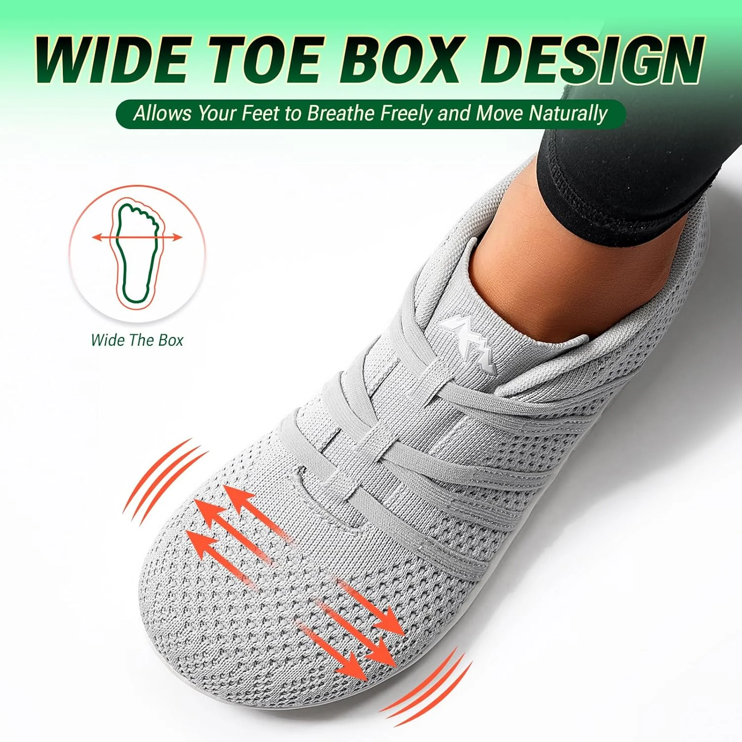 کفش‌های بارفوت زنانه سوسنفر، کفش‌های بارفوت لغزنده پهن، کفش‌های مینیمالیستی مخصوص دویدن در مسیرهای پیاده‌روی و فضای باز، کفش‌های بارفوت سبک وزن