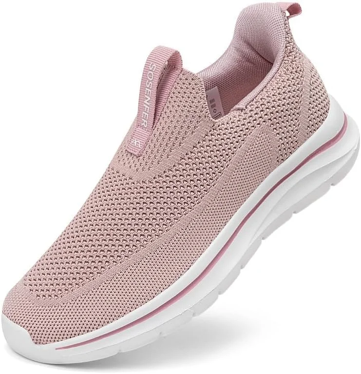 کفش ورزشی زنانه سوسنفر، کفش ورزشی تنفسی، کفش ورزشی توری سبک وزن، کفش پیاده روی، کفش های راحت لغزنده برای باشگاه و تناسب اندام