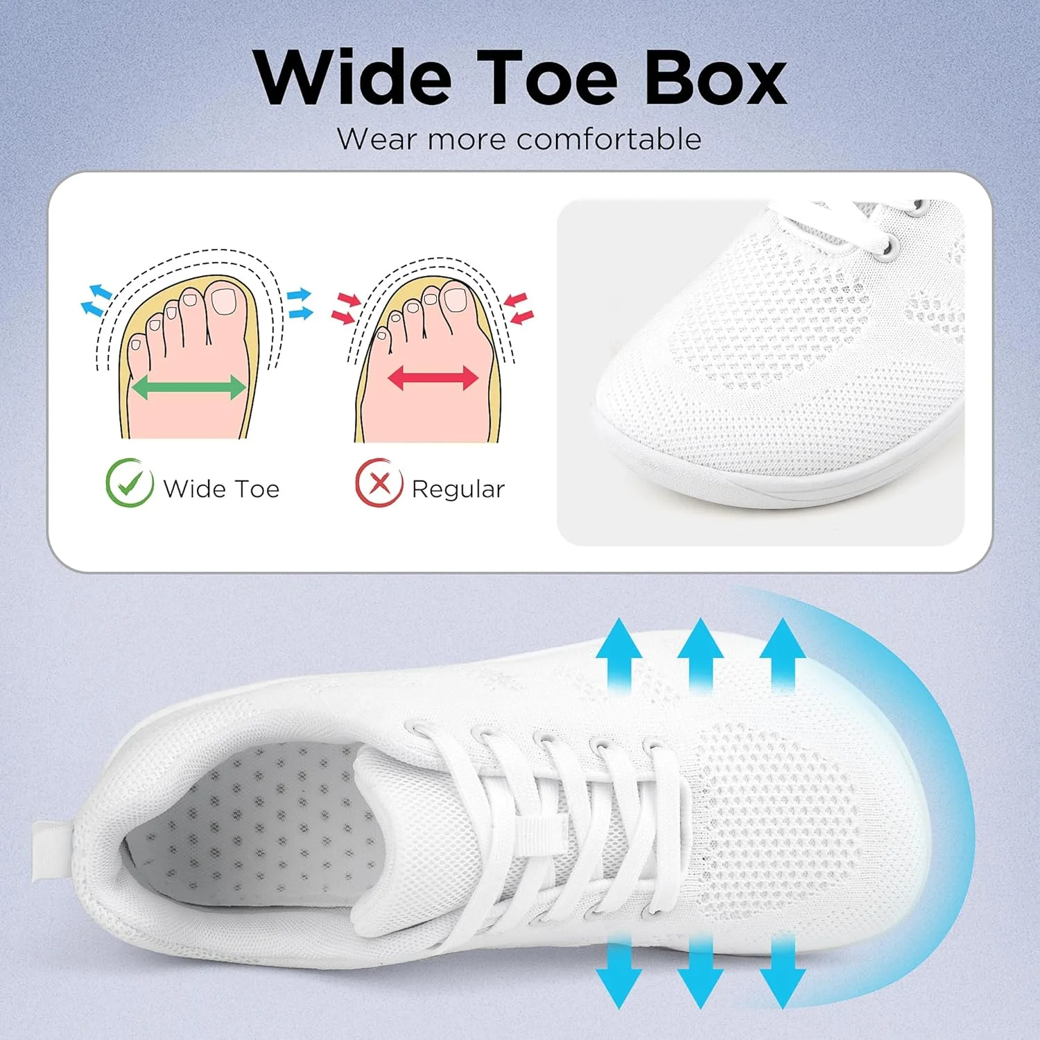 کفش ورزشی زنانه مینبی، کفش سالن ورزشی با بالشتک هوا، کفش تناسب اندام فضای باز، کفش تنفسی بند دار، کفش ورزشی تخت زنانه سایز 35-44 اروپا