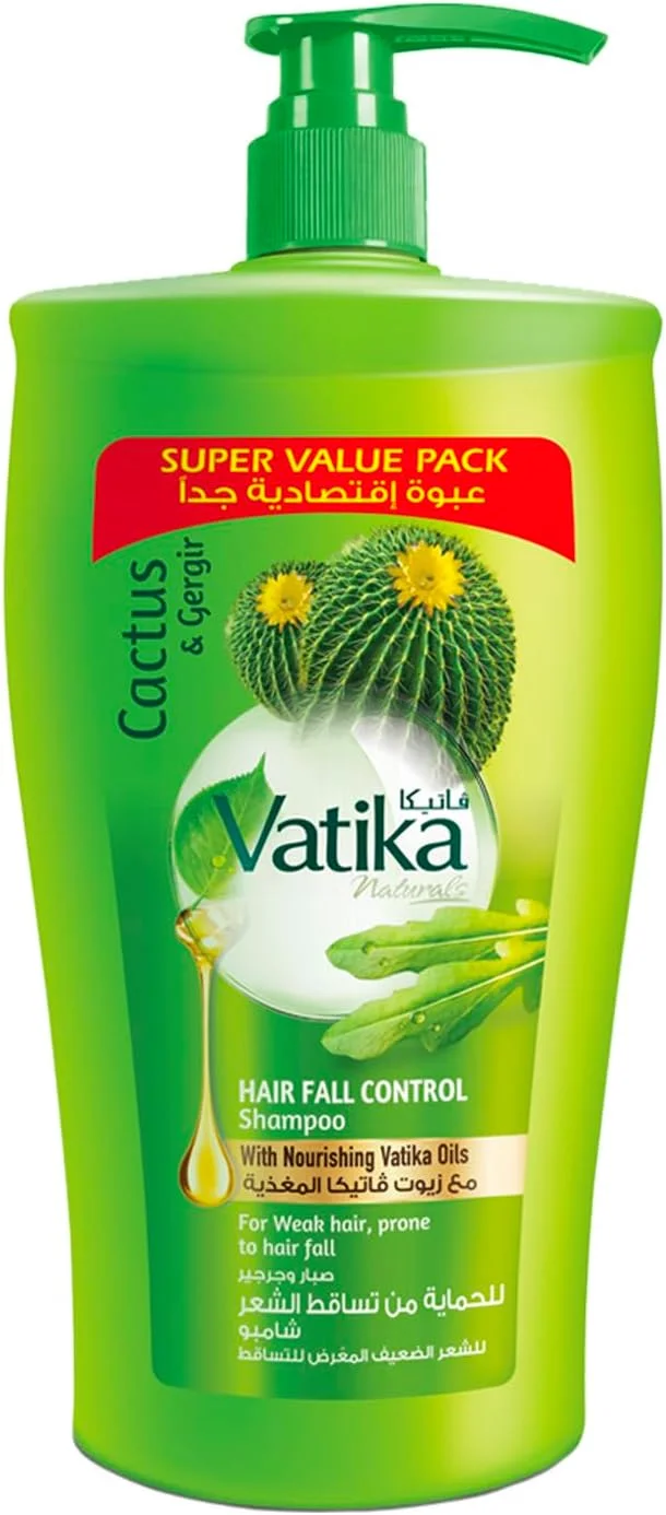 شامپو کنترل ریزش مو واتیکا نچرالز ۱۰۰۰ میلی لیتر | حاوی کاکتوس و جرجیر | تقویت کننده و مغذی مو | برای انواع مو