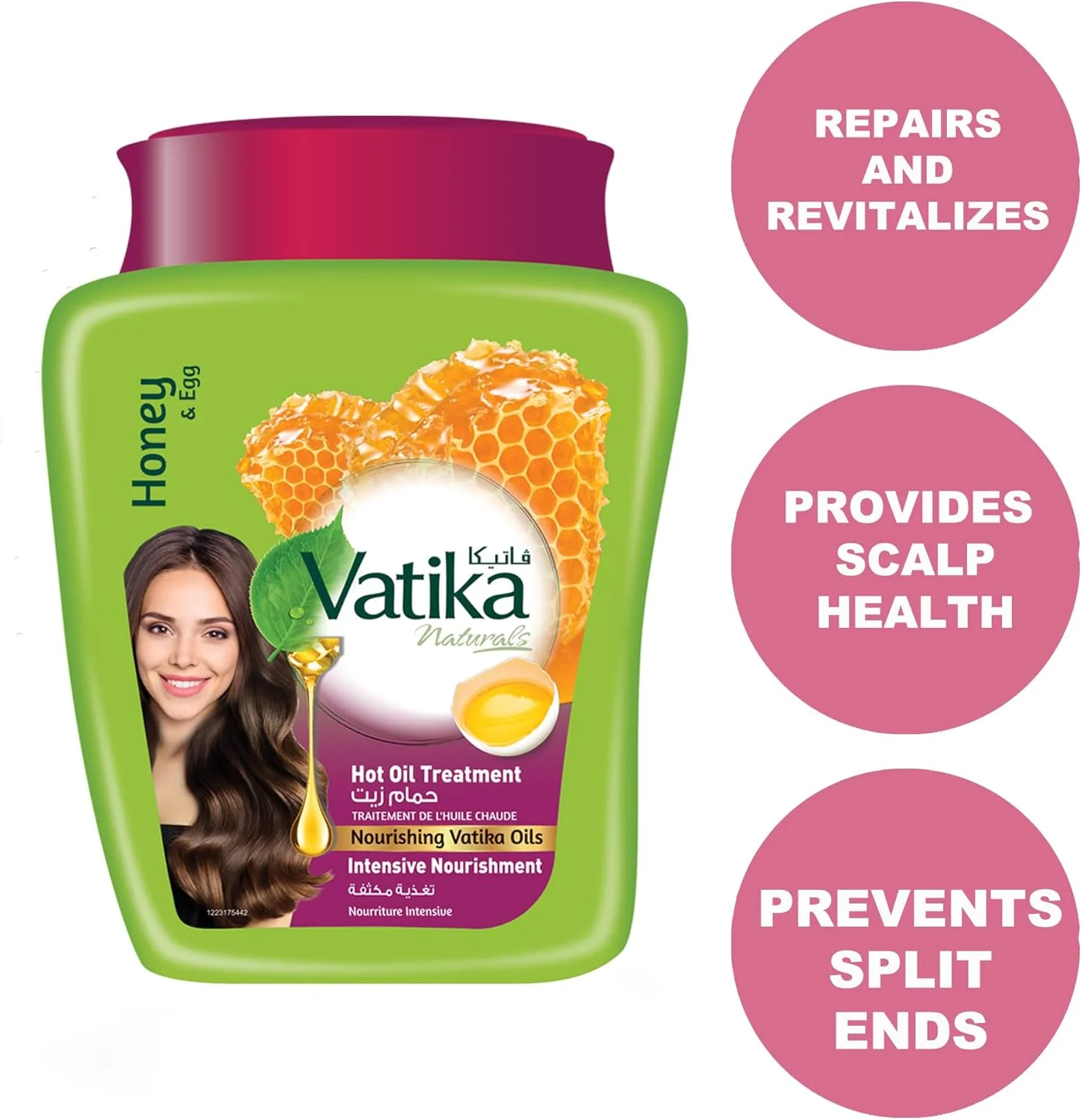 واتیکا نچرالز حمام زیت مغذی و شامپو | طبیعی و گیاهی | برای تغذیه و محافظت شدید - 1 کیلوگرم + 200 میلی لیتر