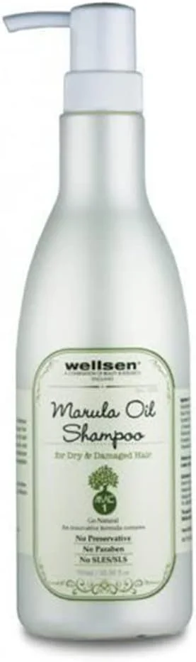 شامپو روغن مارولا MAC 1 Wellsen برای موهای خشک و آسیب دیده | شامپو بدون پارابن برای زنان، مردان - مناسب انواع مو 750 میلی لیتر