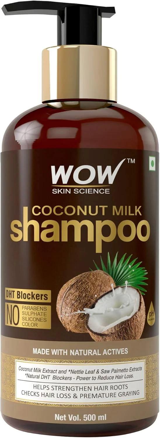 شامپو شیر نارگیل واو اسکین ساینس بدون پارابن، سولفات، سیلیکون، نمک و رنگ، 500 میلی لیتر