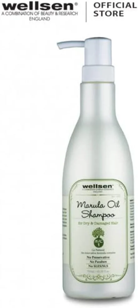 شامپو روغن مارولا MAC 1 Wellsen برای موهای خشک و آسیب دیده | شامپو بدون پارابن برای زنان، مردان - مناسب انواع مو 750 میلی لیتر