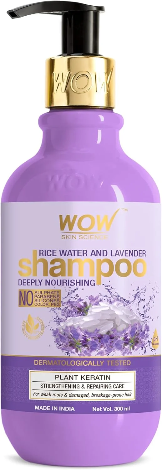 شامپو آب برنج و اسطوخودوس واو اسکین ساینس، چند رنگ، 300 میلی لیتر (بسته 1 عددی)