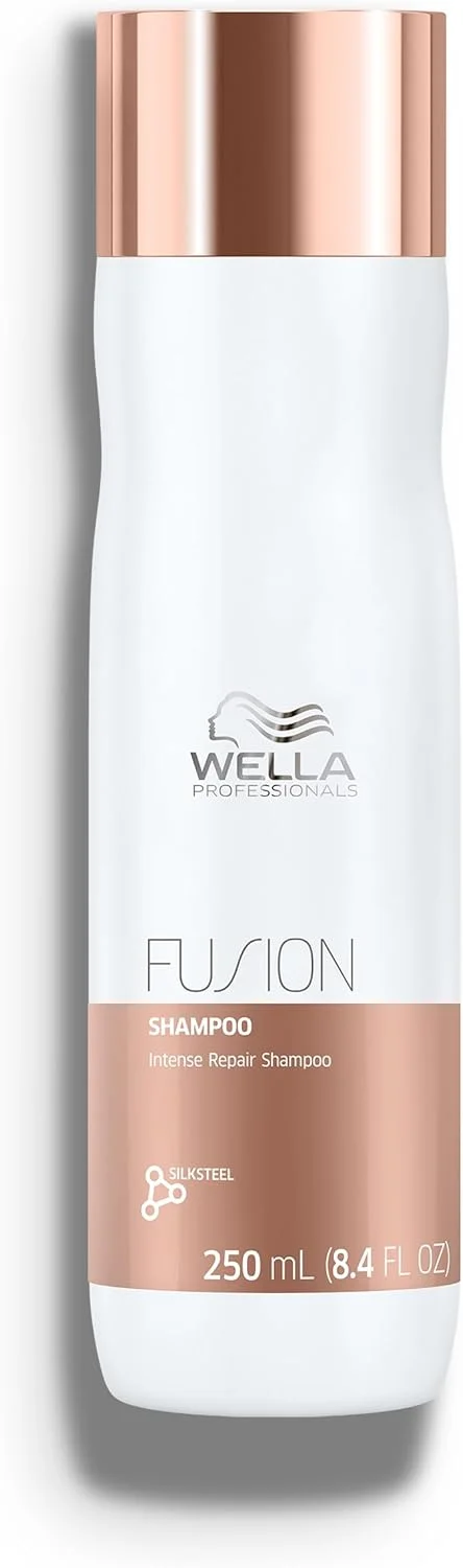 شامپو ترمیم کننده قوی موهای آسیب دیده Wella Professionals Fusion، ترمیم مو، ضد شکستگی مو، 250 میلی لیتر