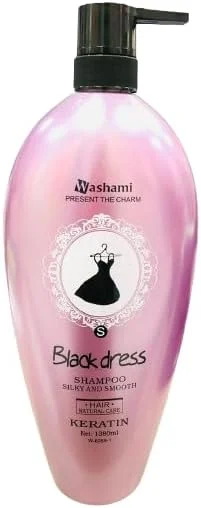 شامپو کراتین مشکی لباس WASHAMI (ابریشمی و نرم)