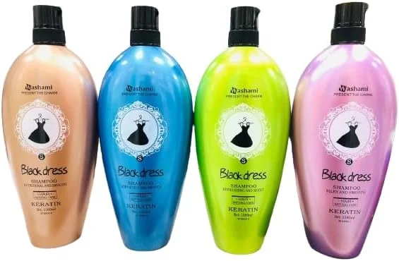 شامپو کراتین مشکی لباس WASHAMI (ابریشمی و نرم)