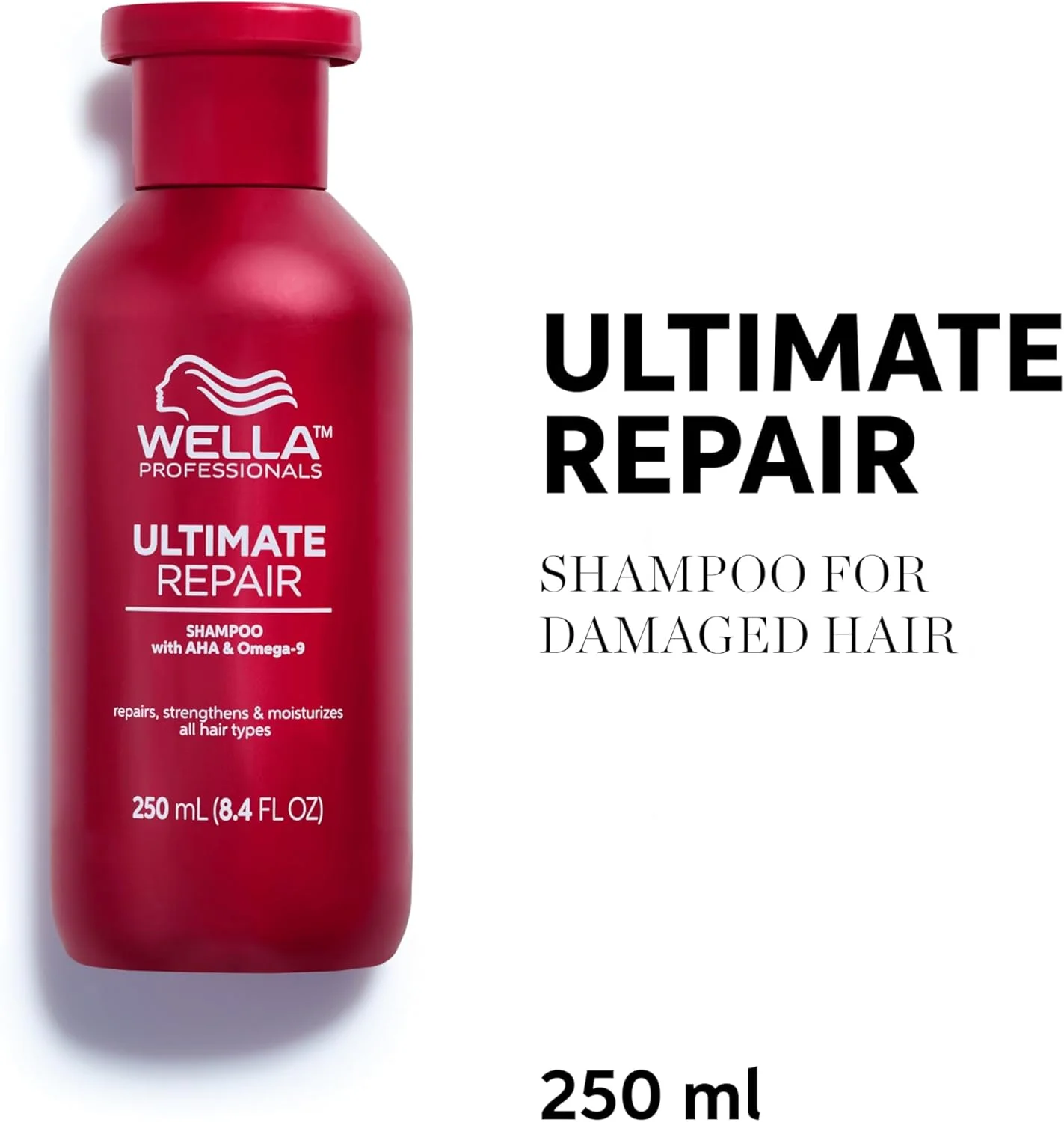 شامپو ترمیم کننده نهایی ولا پروفشنالز، برای موهای خشک و آسیب دیده، سم زدایی مو، موهای قوی تر، ترمیم و مرطوب کننده، وگان، با AHA و امگا 9 برای پیوند مجدد مو، 250 میلی لیتر