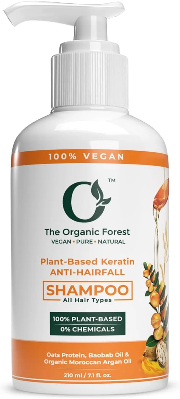 شامپو ضد ریزش مو وگان | کراتین گیاهی و روغن آرگان مراکشی ارگانیک | برای موهای خشک | ضخیم کننده مو و جلوگیری از ریزش