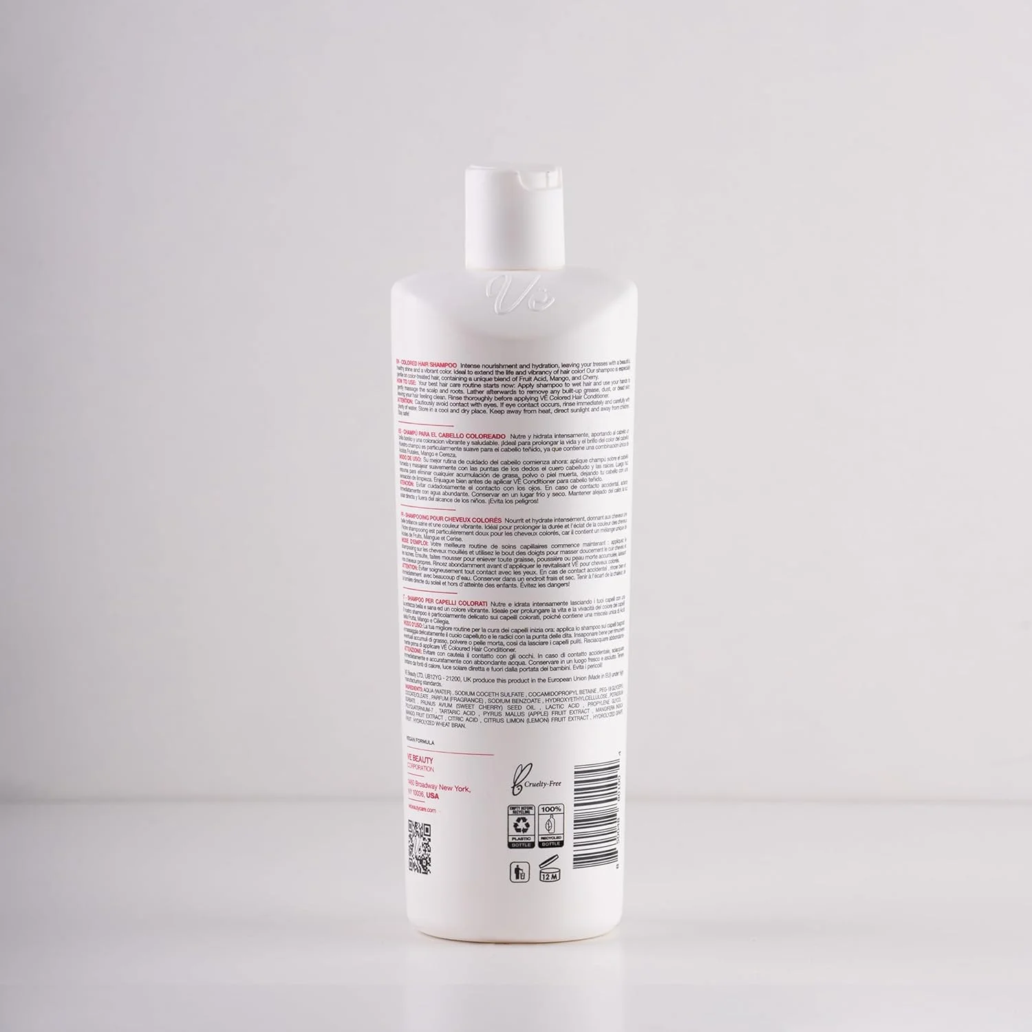 شامپو محافظ رنگ مو وی بیوتی کر 500 میلی لیتر – مخصوص موهای رنگ شده | حاوی اسیدهای میوه، عصاره انبه و گیلاس | محافظت از رنگ مو، افزایش درخشندگی، تغذیه موهای خشک و آسیب دیده