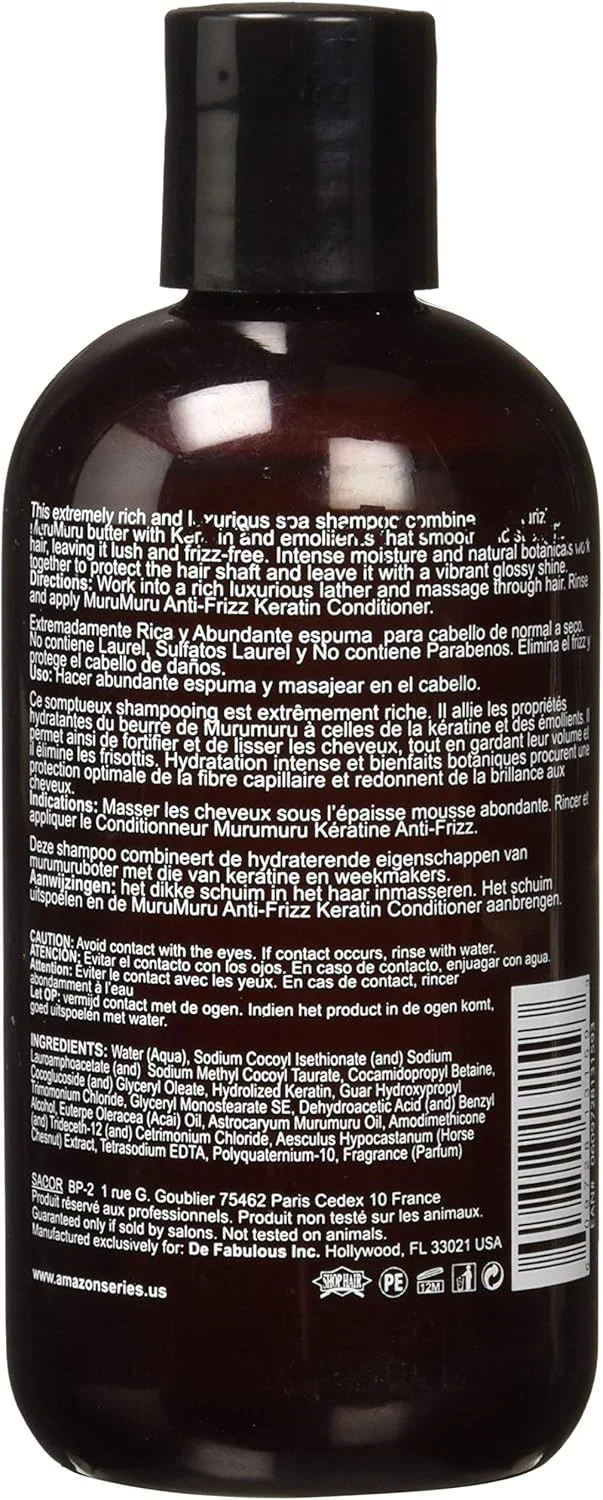 شامپو کراتینه ضد وز مورومورو آمازون سریز، 250 میلی لیتر شامپو کراتینه ضد وز مورومورو آمازون سریز، 250 میلی لیتر