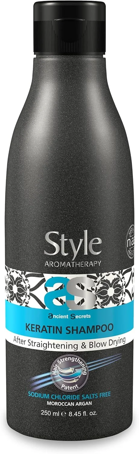 شامپو کراتین حرفه ای استایل آروماتراپی مناسب بعد از صاف کردن و درمان نرم کنندگی مو 250 میلی لیتر | فاقد SLS/SLES، فاقد نمک، فاقد سولفات، فاقد پارابن شامپو کراتین حرفه ای استایل آروماتراپی مناسب بعد از صاف کردن و درمان نرم کنندگی مو 250 میلی لیتر | فاقد SLS/SLES، فاقد نمک، فاقد سولفات، فاقد پارابن