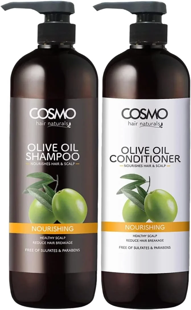 CD COSMO DESIGNS مغذی - شامپو و نرم کننده روغن زیتون، 1000 میلی لیتر، مناسب آقایان و بانوان، بدون سولفات و پارابن، بسته مراقبت از مو 2 در 1، کیت استفاده روزانه CD COSMO DESIGNS مغذی - شامپو و نرم کننده روغن زیتون، 1000 میلی لیتر، مناسب آقایان و بانوان، بدون سولفات و پارابن، بسته مراقبت از مو 2 در 1، کیت استفاده روزانه