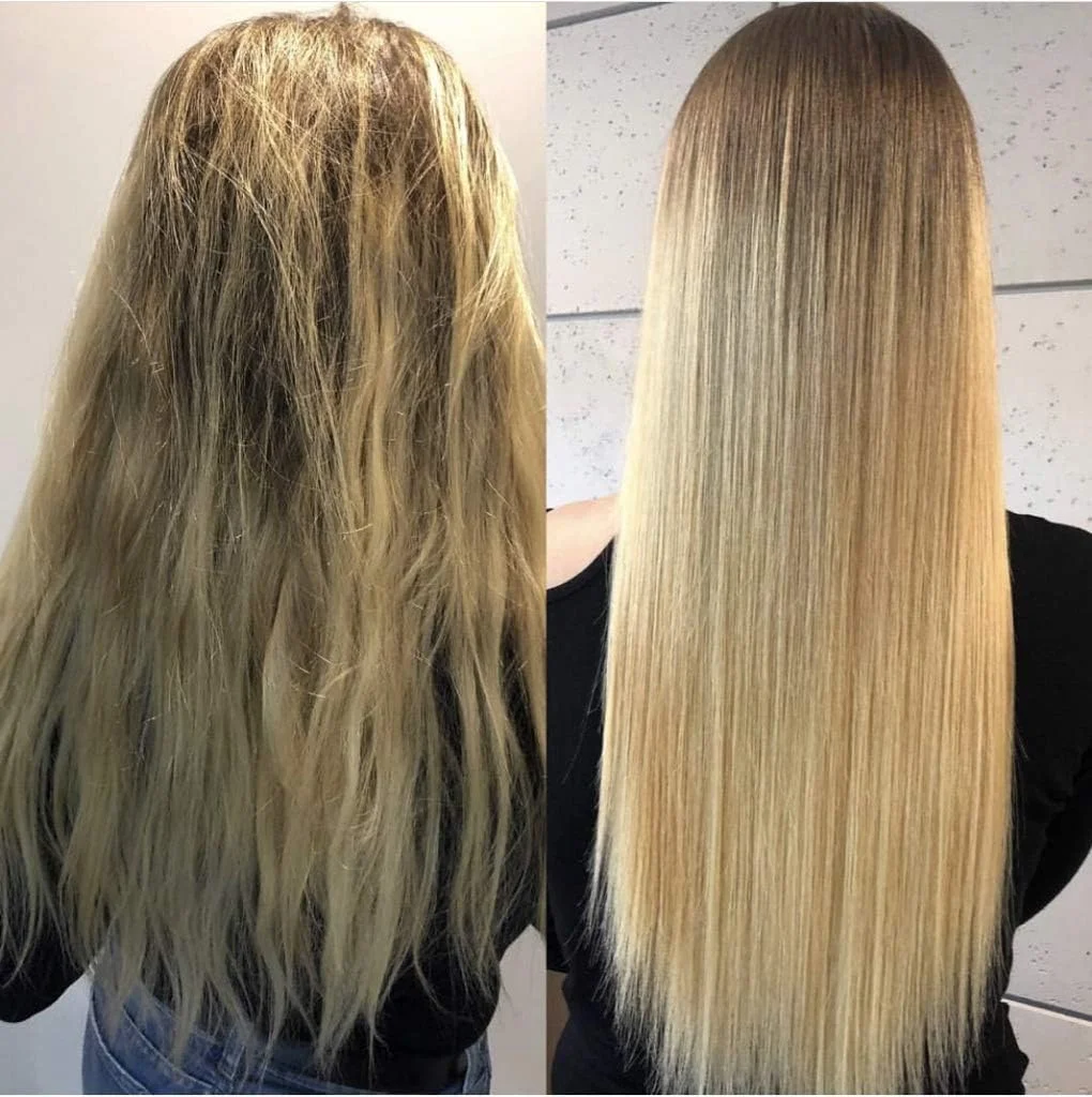 کیت کراتین طلایی حرفه ای COCOCHOCO در جعبه - درمان مو (200 میلی لیتر) و شامپو پاک کننده (50 میلی لیتر) - درمان کراتینه کمپلکس برای صاف کردن مو - مناسب برای انواع مو