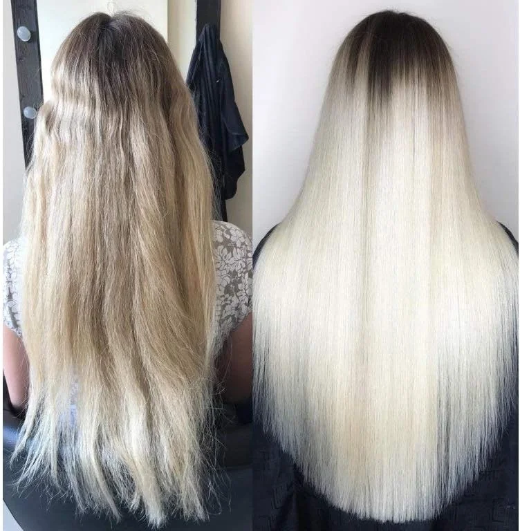 مجموعه آغازین کراتین خالص برزیلی حرفه ای کوکوشوکو (100 میلی لیتر) و شامپو پاک کننده (50 میلی لیتر) - درمان کراتینه کمپلکس برای صاف کردن مو - مناسب برای موهای بلوند - درمان مو بدون فرمالدئید