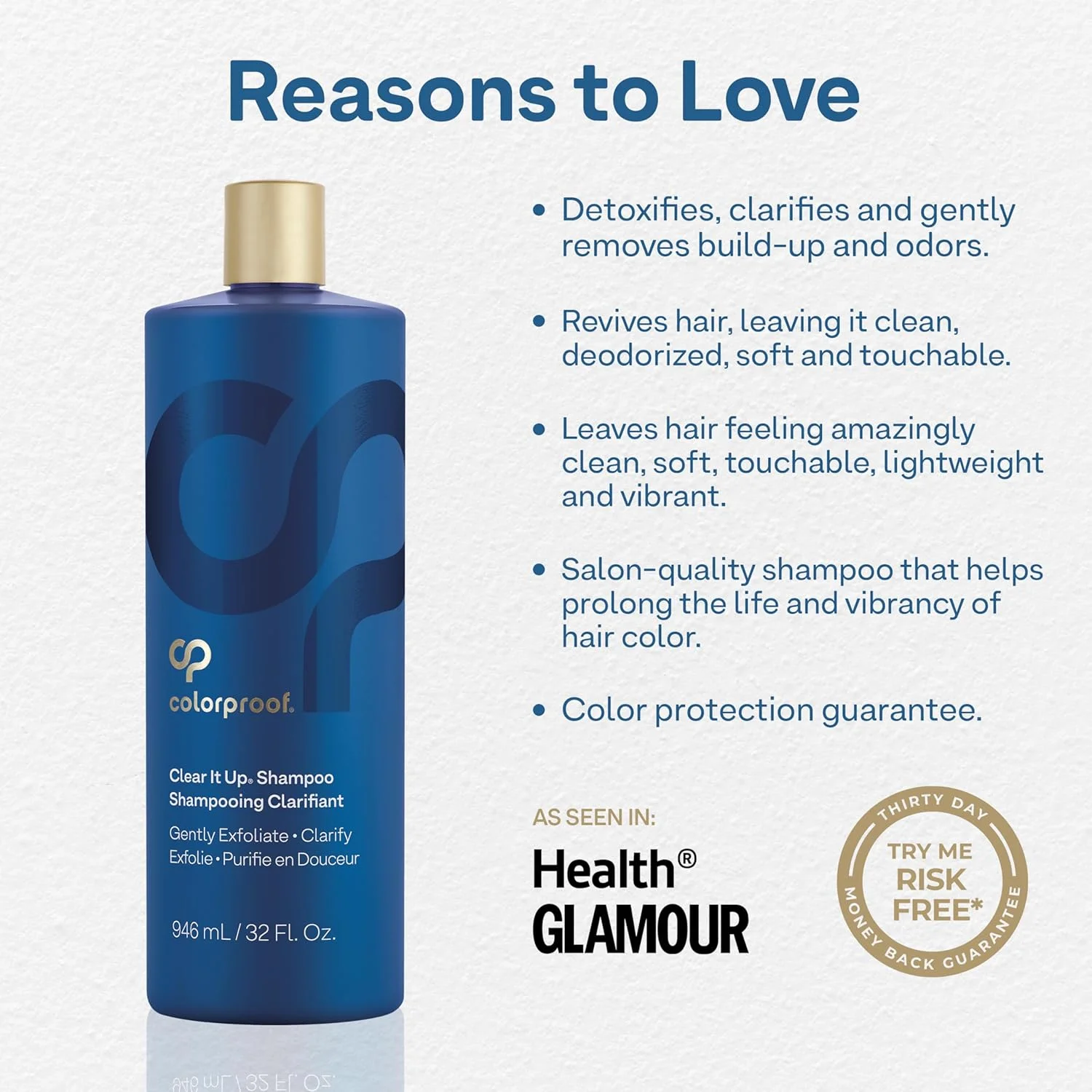 شامپو شفاف کننده و پاک کننده موهای رنگ شده کالرپروف، 946 میلی لیتر، با رایحه نارگیل و علف لیمو شامپو شفاف کننده و پاک کننده موهای رنگ شده کالرپروف، 946 میلی لیتر، با رایحه نارگیل و علف لیمو