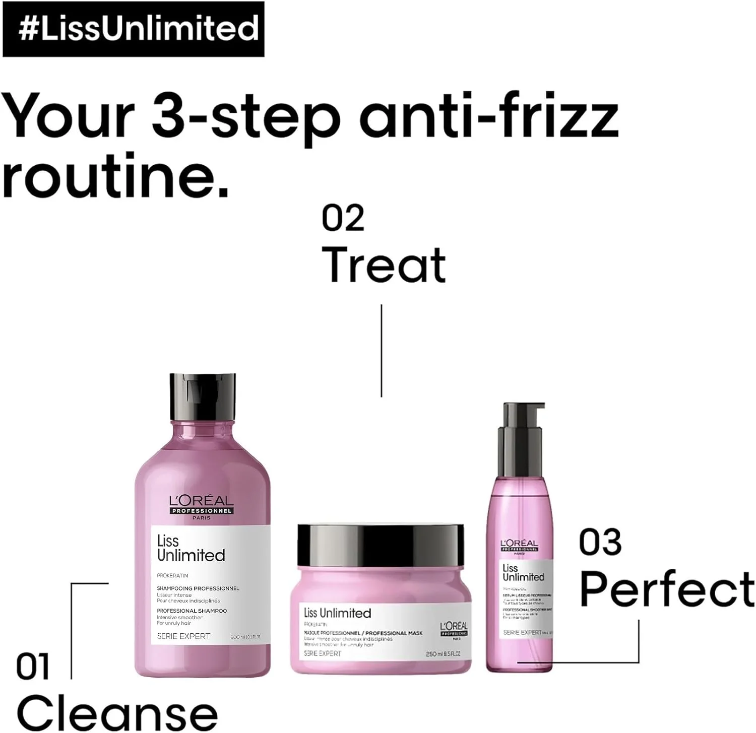 شامپو لیس آنلیمیتد لورآل پروفشنال | محافظت طولانی مدت در برابر وز و رطوبت | حاوی پروکراتین | مرطوب کننده و صاف کننده | مناسب انواع موهای وز و بافت دار | 300 میلی لیتر شامپو لیس آنلیمیتد لورآل پروفشنال | محافظت طولانی مدت در برابر وز و رطوبت | حاوی پروکراتین | مرطوب کننده و صاف کننده | مناسب انواع موهای وز و بافت دار | 300 میلی لیتر