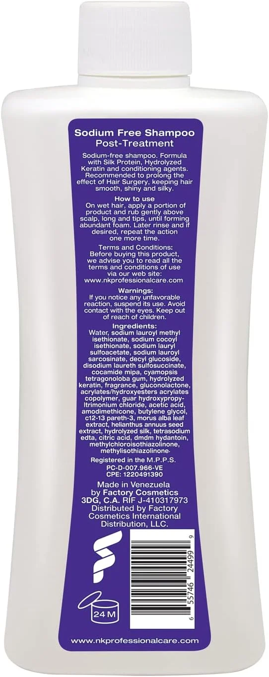 شامپو مراقبت حرفه ای NK مرحله 3 | برای درمان مو با کراتین | شامپو NK بعد از درمان | شامپو بدون نمک | 450 میلی لیتر | 15 اونس شامپو مراقبت حرفه ای NK مرحله 3 | برای درمان مو با کراتین | شامپو NK بعد از درمان | شامپو بدون نمک | 450 میلی لیتر | 15 اونس