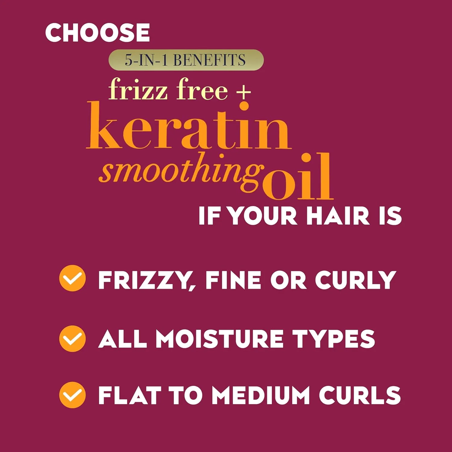 شامپو روغن صاف کننده کراتین OGX Frizz-Free +، 5 در 1، برای موهای وز، موهای درخشان شامپو روغن صاف کننده کراتین OGX Frizz-Free +، 5 در 1، برای موهای وز، موهای درخشان