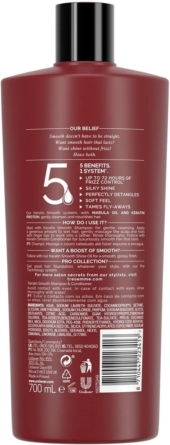 شامپو کراتین صاف کننده ترزمه پرو کالکشن 700 میلی لیتر (تک عددی)