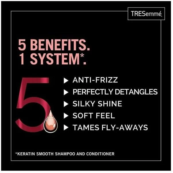 شامپو کراتین صاف کننده ترزمه پرو کالکشن (ساخت امارات متحده عربی) 700 میلی لیتر حاوی روغن مارولا، 5 مزیت در 1 محصول، بسته بندی ممکن است متفاوت باشد