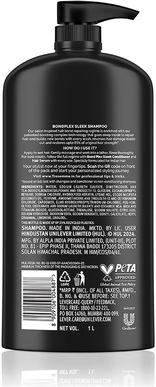 شامپو تقویت کننده پیوند کراتین TRESemmé حجم 1 لیتر، با پروتئین باند پلکس برای استحکام مو، موها را در برابر علائم آسیب دیدگی تا 20 برابر تقویت می کند. شامپو تقویت کننده پیوند کراتین TRESemmé حجم 1 لیتر، با پروتئین باند پلکس برای استحکام مو، موها را در برابر علائم آسیب دیدگی تا 20 برابر تقویت می کند.