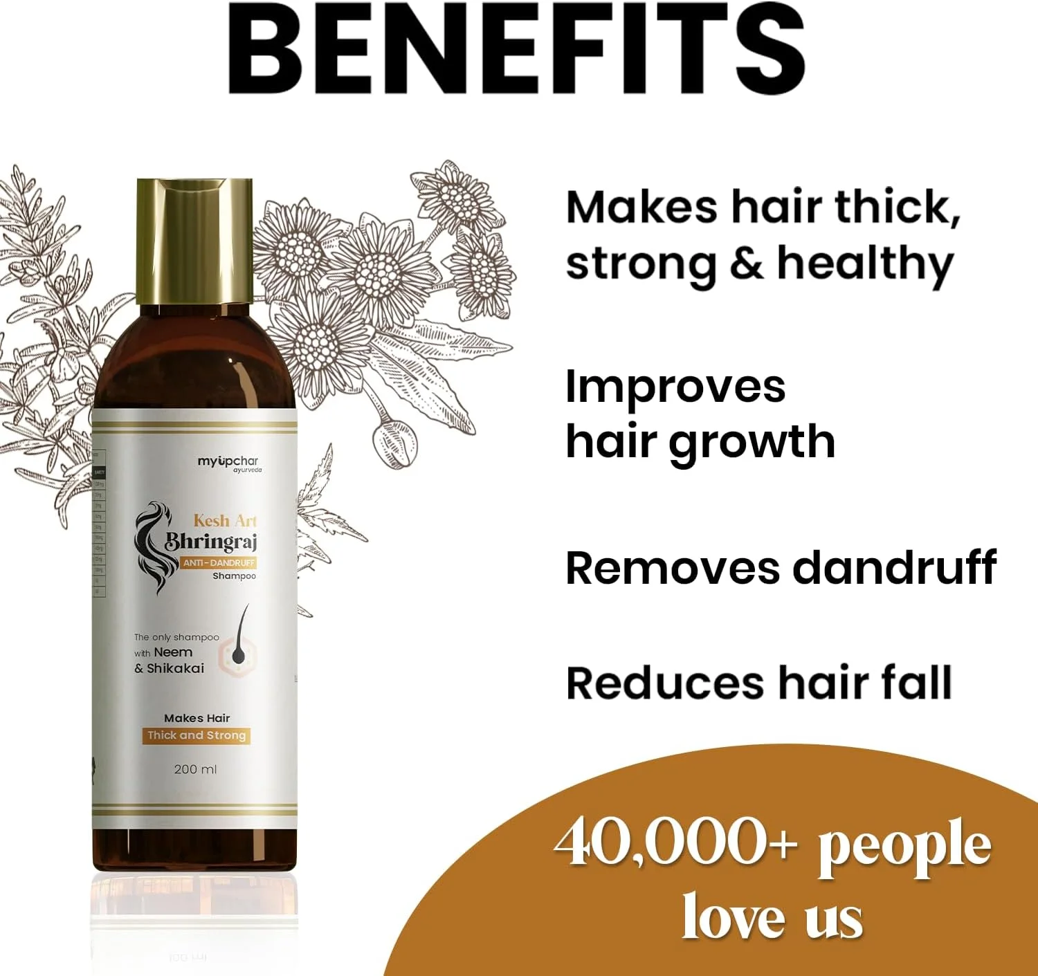 شامپو ضد شوره مو برینگراج کش آرت مایآپچار آیورودا - 200 میلیلیتر | کنترل شوره سر و ریزش مو | 100% آیورودیک - فاقد پارابن و SLS | حاوی چریش و شیکاکای شامپو ضد شوره مو برینگراج کش آرت مایآپچار آیورودا - 200 میلیلیتر | کنترل شوره سر و ریزش مو | 100% آیورودیک - فاقد پارابن و SLS | حاوی چریش و شیکاکای