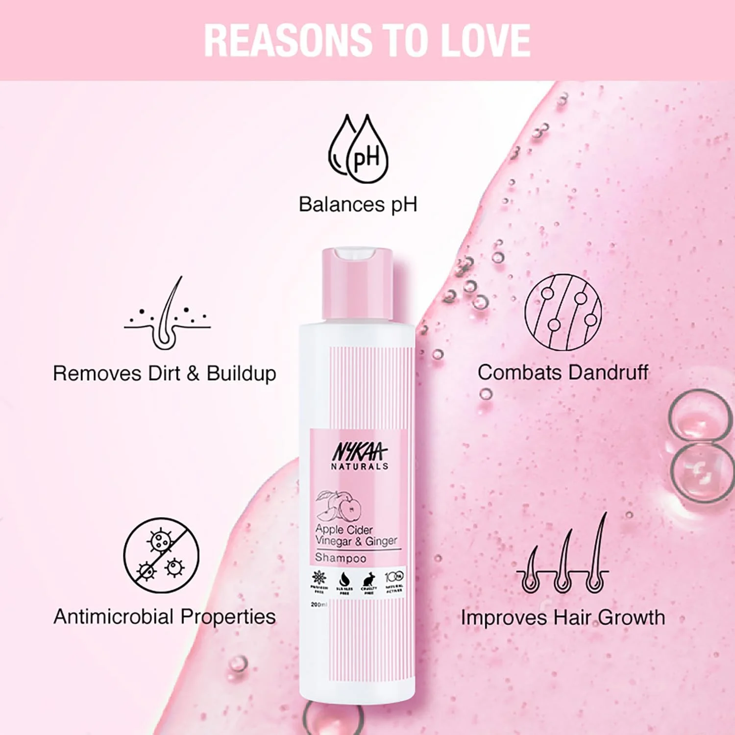 شامپو ضد شوره سر سرکه سیب و زنجبیل Nykaa Naturals برای آقایان و بانوان حاوی روغن درخت چای - بدون سولفات (200 میلی لیتر) شامپو ضد شوره سر سرکه سیب و زنجبیل Nykaa Naturals برای آقایان و بانوان حاوی روغن درخت چای - بدون سولفات (200 میلی لیتر)