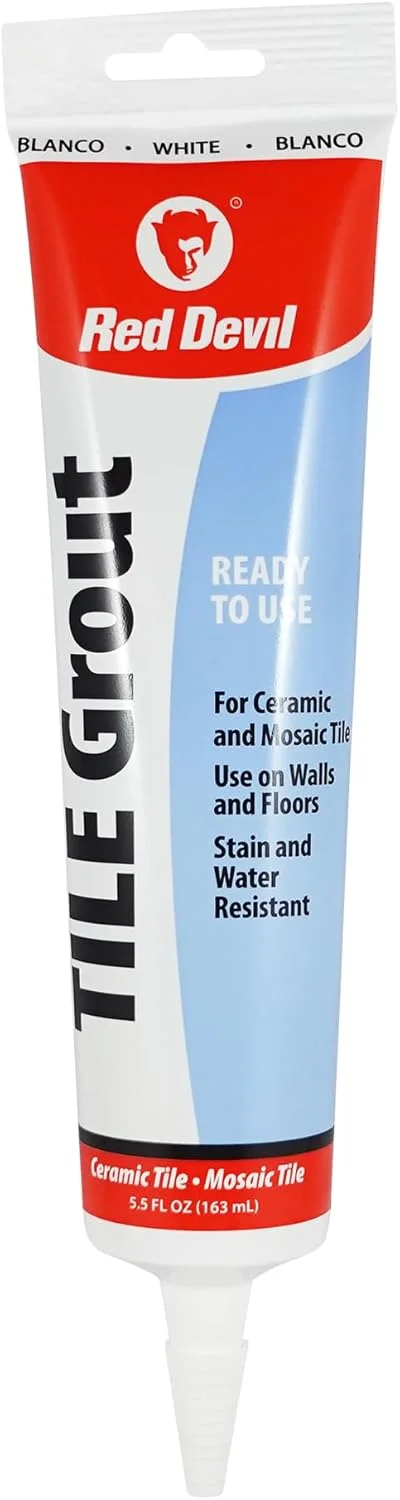 تیوپ دوغاب کاشی از پیش مخلوط شده Red Devil 0425، 5.5 اونس، سفید تیوپ دوغاب کاشی از پیش مخلوط شده Red Devil 0425، 5.5 اونس، سفید