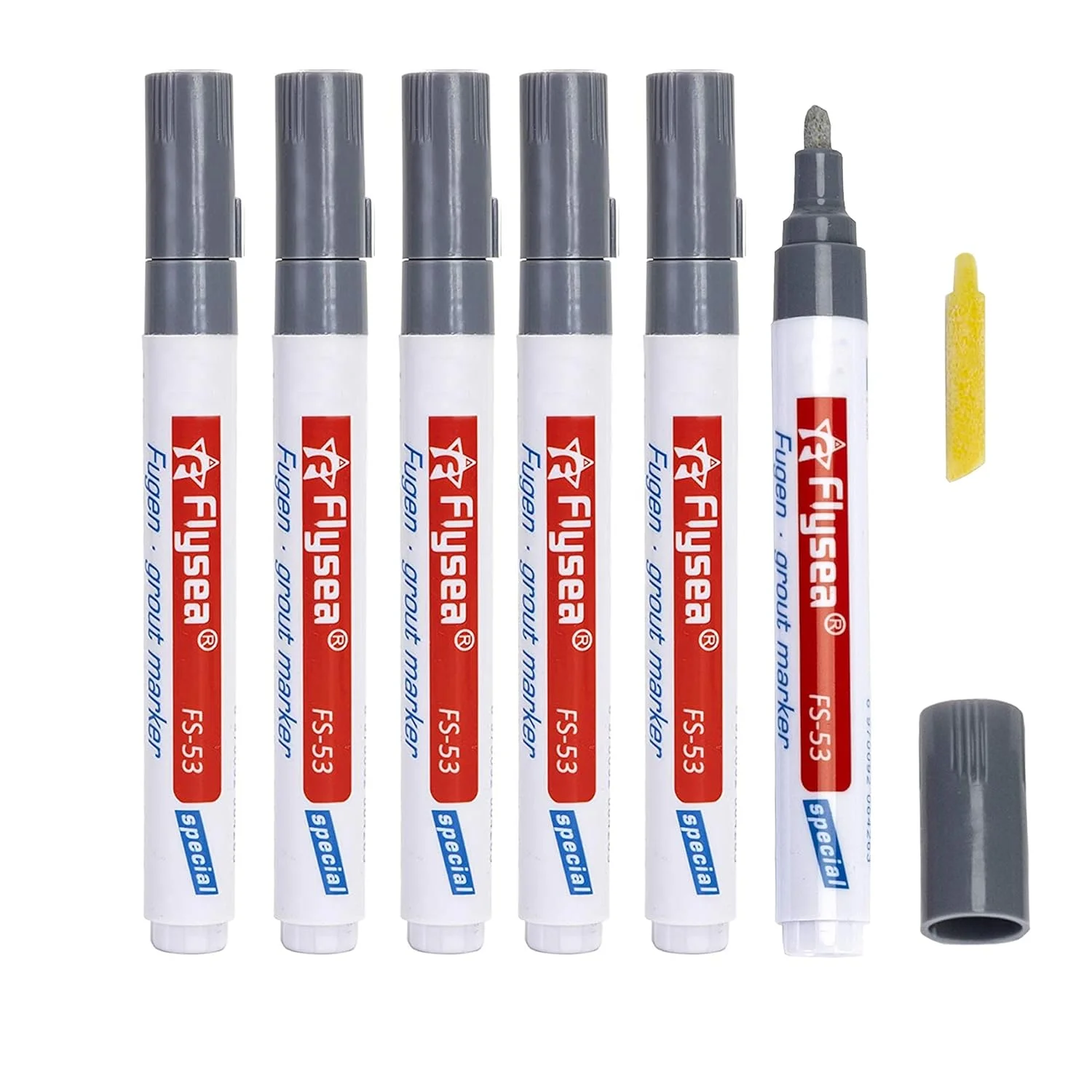 قلم ترمیم کننده رنگ دوغاب کاشی، بسته 6 عددی، قلم ترمیم کننده کاشی، پر کننده درز دیوار، ماژیک تجدید کننده دوغاب برای کاشی، کف، آشپزخانه، حمام (خاکستری) قلم ترمیم کننده رنگ دوغاب کاشی، بسته 6 عددی، قلم ترمیم کننده کاشی، پر کننده درز دیوار، ماژیک تجدید کننده دوغاب برای کاشی، کف، آشپزخانه، حمام (خاکستری)