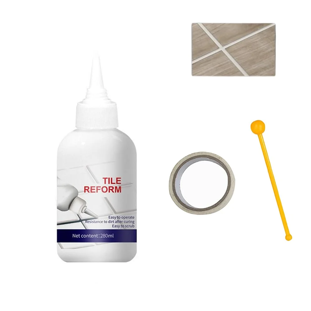 ترمیم کننده درز کاشی 280 میلی لیتری، پرکننده دوغاب برای کاشی های کف حمام، دوش و آشپزخانه، ترمیم و نوسازی خطوط درز کاشی (سفید، 280 میلی لیتر) ترمیم کننده درز کاشی 280 میلی لیتری، پرکننده دوغاب برای کاشی های کف حمام، دوش و آشپزخانه، ترمیم و نوسازی خطوط درز کاشی (سفید، 280 میلی لیتر)