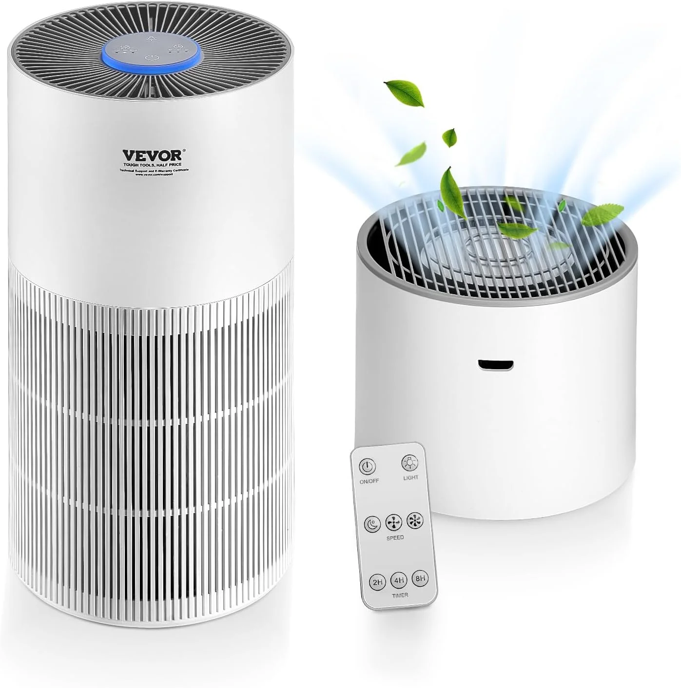 دستگاه تصفیه هوا VEVOR، پوشش تا 101 متر مربع در یک ساعت، فیلتر True HEPA 11، صدای کم 22dB، فیلتر کردن تا 95% گرده، دود، گرد و غبار، شوره حیوانات خانگی، بو، مو، دستگاه تصفیه هوا برای خانه، اتاق بزرگ، اتاق خواب