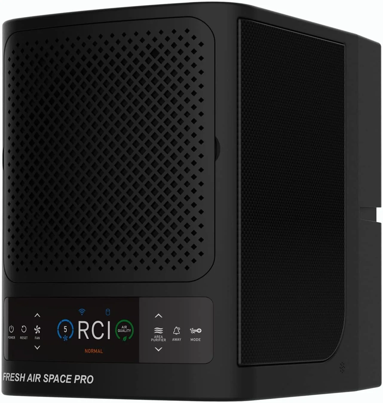 دستگاه تصفیه هوا V.S.L.A. Fresh Air Space Pro. دارای سنسور کیفیت هوا و فیلتر هپا. این دستگاه قادر است فضایی تا 3600 فوت مربع را پوشش دهد. مشابه دستگاه های EcoQuest و Vollara با کیفیت بهبود یافته.